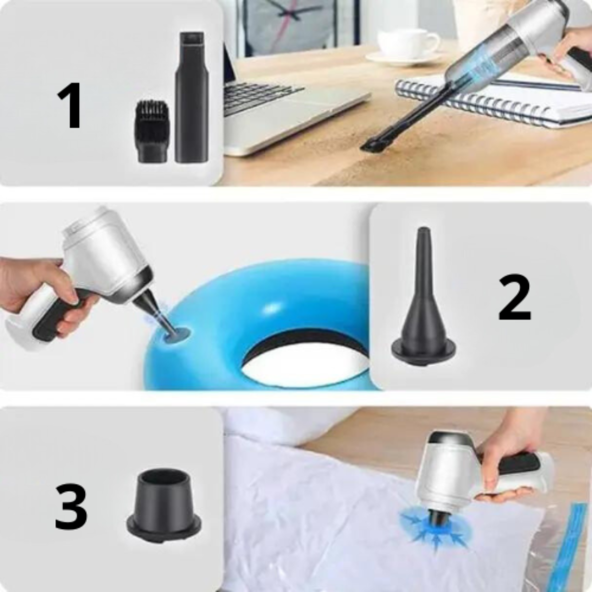 Aspiradora Portátil Sin Cable Coche – Potente, Ligera y Recargable por USB