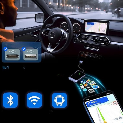 Bezdrátový adaptér CarPlay – Automatické a rychlé připojení