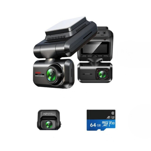 Dashcam Bil Ultra HD — Dubbel och Trippel Säkerhetskamera