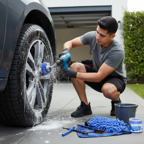 Car Cleaning Tool Kit — Multifunctional With Storage Bag
