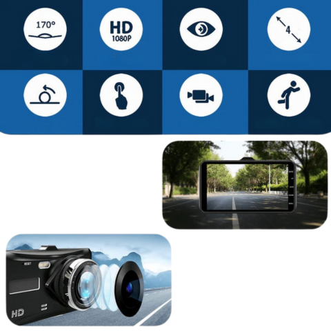 Dashcam Přední A Zadní — Jasné A Přesné Záznamy