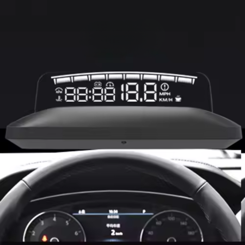 Zobrazení Head-Up pro auto – Rychlost a údaje v reálném čase