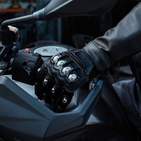 Motorcykelhandskar med förstärkta skal – Idealisk för väg och off-road