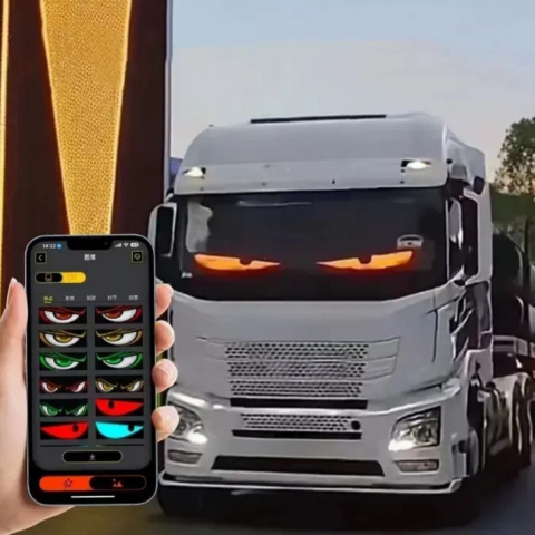 Panel LED na przedniej szybie — Animowany wyświetlacz i zdalne sterowanie