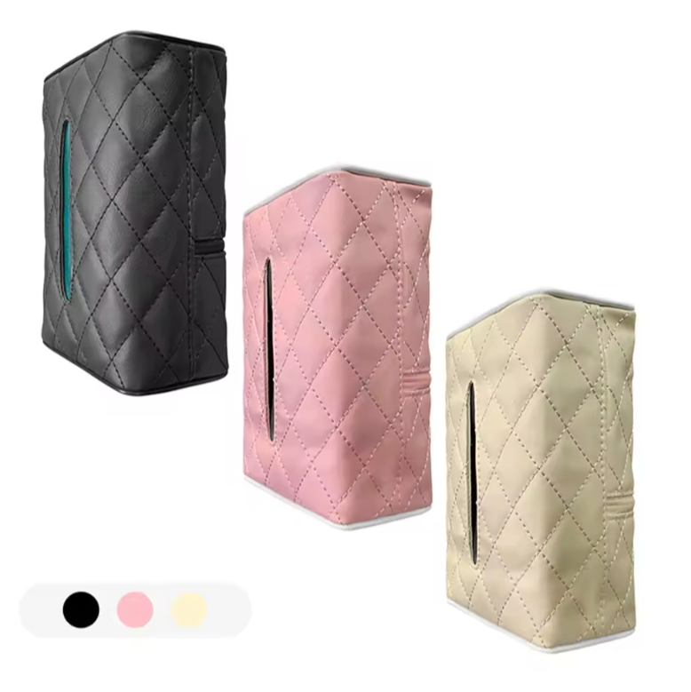 Läder PU Näsdukshållare Bil – Solskydd eller Nackstöd Fäste