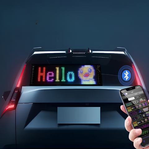 LED displej pre auto – Prispôsobené správy a emoji 