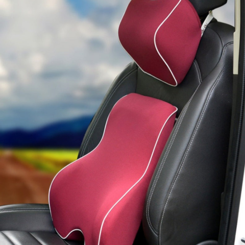 Cuscino per poggiatesta e supporto lombare in memory foam - Comfort e sollievo per la schiena