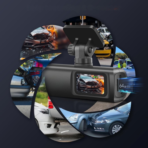 Dashcam Doble Objetivo – Vigilancia Total y Conexión WiFi 