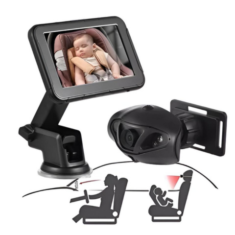 Caméra de Voiture pour Bébé — Sécurité Et Tranquillité En Conduite
