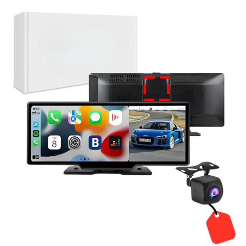 Multimediesystem for bil - HD-skjerm og trådløs CarPlay