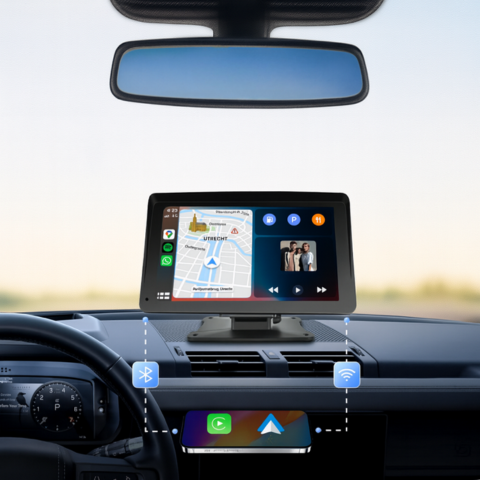 Multimedia Skærm Bil — CarPlay & Android Auto Uden Ledning 