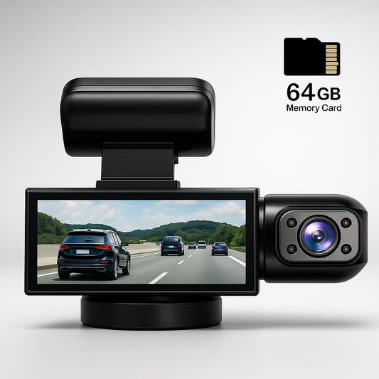 Dashcam Double Full HD Auto - Yökuvaus + Sisäkamera 